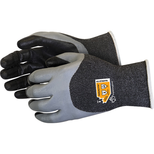 Gants &agrave; double trempage r&eacute;sistants aux coupures, Taille 5, Calibre 18, Rev&ecirc;tement Mousse de nitrile, Enveloppe en TenActiv, ASTM ANSI niveau A4 Buying Direct Corp.