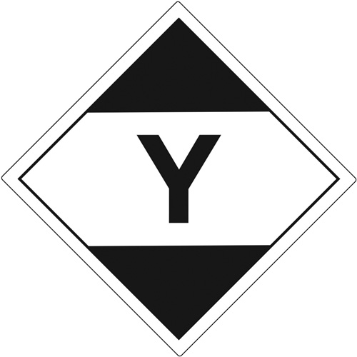 "Y" Limited Quantity Air Shipping Labels, 4" L x 4" W, Black on White Buying Direct Corp.