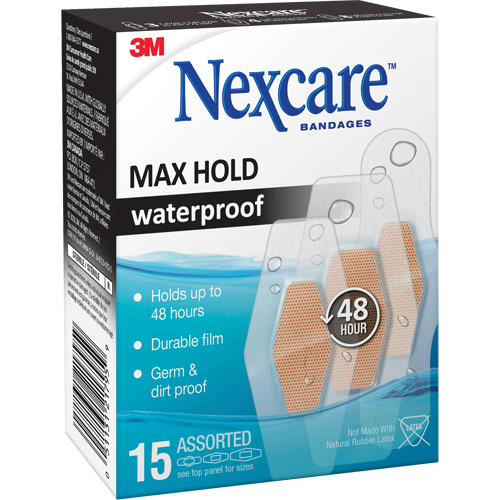 Nexcare Max-Hold Waterproof Bandages, Assorted, Plastic, Sterile Buying Direct Corp.