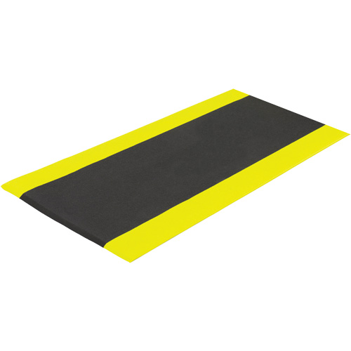 Airsoft Anti-Fatigue Mat, Pebbled, 3' x 5' x 3/8", Black/Yellow, PVC Sponge Buying Direct Corp.