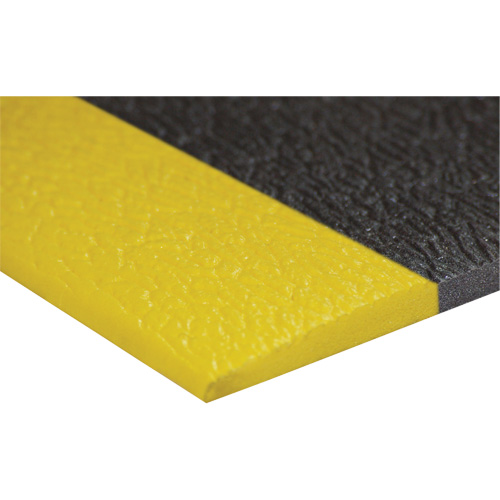 Airsoft Anti-Fatigue Mat, Pebbled, 3' x 5' x 3/8", Black/Yellow, PVC Sponge Buying Direct Corp.