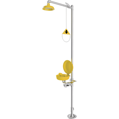 Combination Emergency Shower & Eyewash Station, Pedestal Buying Direct Corp.