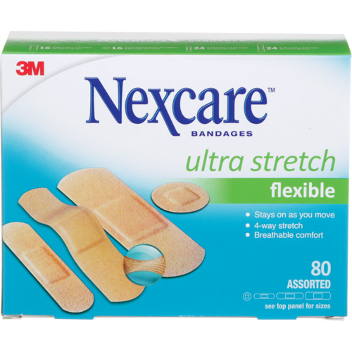 Nexcare Ultra Stretch Bandages, Assorted, Plastic, Non-Sterile Buying Direct Corp.
