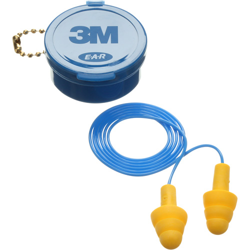 E-A-R Ultrafit Premolded Earplugs, Corded, Pair - Plastic Case, 25 dB NRR, One-Size Buying Direct Corp.