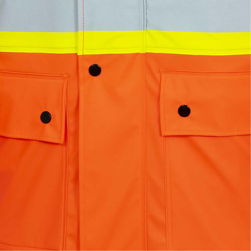 5892PKT Veste de s&eacute;curit&eacute; imperm&eacute;able &agrave; haute visibilit&eacute; ignifuge, T-petit, Orange haute visibilit&eacute; Buying Direct Corp.