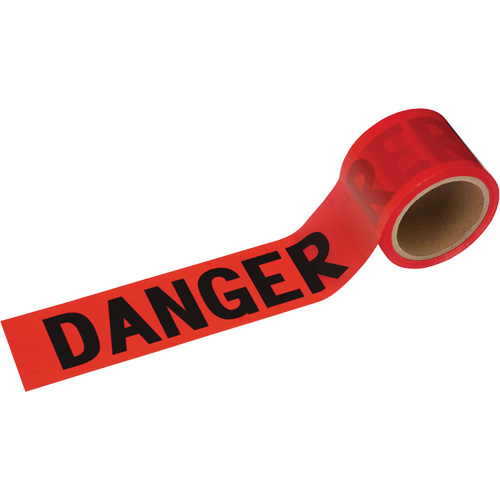 388 Danger Tape, Bilingual, 3" W x 200' L, 1.5 mils, Black on Red Buying Direct Corp.