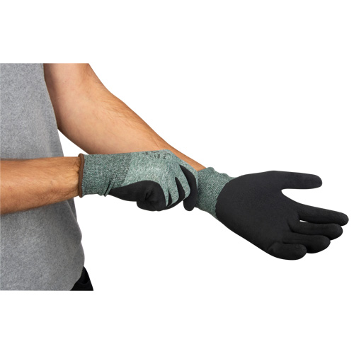 Gants &eacute;cologiques enduits &agrave; prise cr&ecirc;p&eacute;e, 7, R&ecirc;vetement Mousse de latex, Calibre 15, Enveloppe en Nylon/rPET Buying Direct Corp.