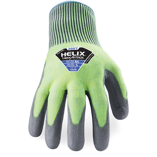 Gants r&eacute;sistant &agrave; la coupe & l'abrasion Helix 2057, Taille 6/T-petit, Calibre 13, Rev&ecirc;tement Polyur&eacute;thane, Enveloppe en PEHP, ASTM ANSI niveau A4/EN 388 niveau C Buying Direct Corp.