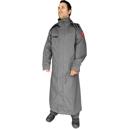 CoreMAX FR 52" Jacket with Attached Hood, 2X-Large, Grey Buying Direct Corp.