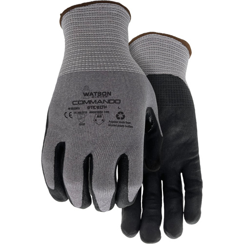 Gants r&eacute;sistant &agrave; la coupe 338 Commando, Taille Petit, Calibre 18, Rev&ecirc;tement Mousse de nitrile, Enveloppe en PEHP/Polyester/Spandex/Acier inoxydable, ASTM ANSI niveau A8/EN 388 niveau F Buying Direct Corp.