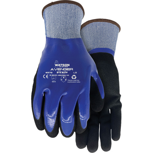 372 Stealth Avenger Gloves, Small, Nitrile Coating, 15 Gauge, RPET Shell Buying Direct Corp.