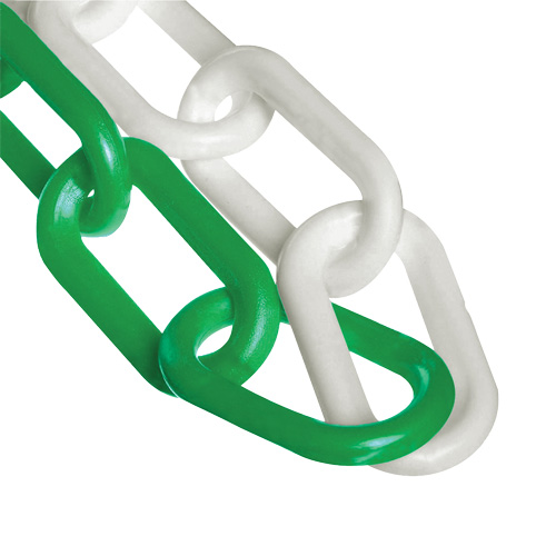 Bicolour Plastic Barrier Chain, Green/White Buying Direct Corp.