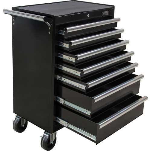 Industrial Tool Cart, 7 Drawers, 27" W x 18-3/4" D x 39" H, Black Buying Direct Corp.