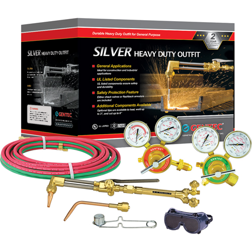 Silver Heavy-Duty Welding & Cutting Outfi ts, 3/4" Cut, 1/2" Weld Buying Direct Corp.