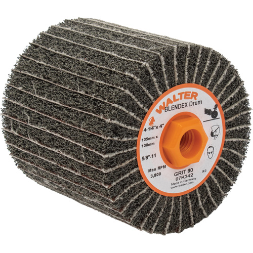 Tambours de finition Two-In-One, 4-1/4" dia. x 4" la, 5/8"-11 Arbre, Grain 80 Buying Direct Corp.