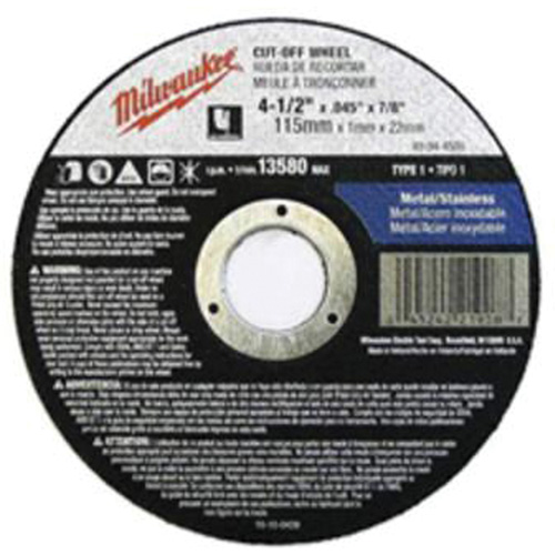 Depressed Centre Cut-Off Wheels, 5" x 0.045", 7/8" Arbor, Type 27, Aluminum Oxide, 13580 RPM Buying Direct Corp.