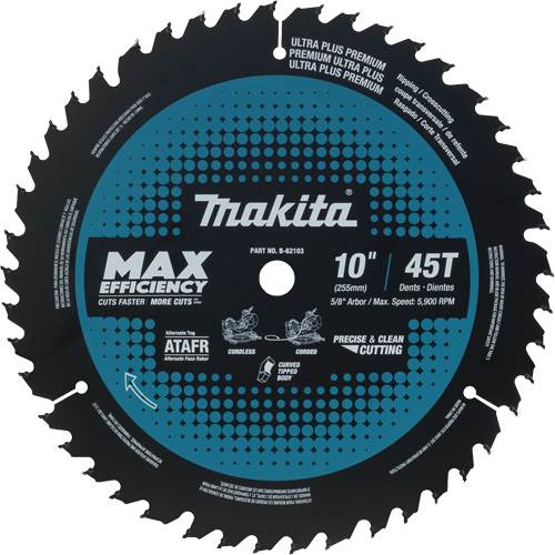 Mitre Saw Blade, 10", 45 Teeth, Wood Use Buying Direct Corp.