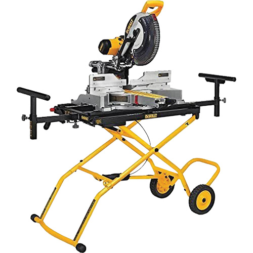Double Bevel Sliding Compound Mitre Saw with Heavy-Duty Rolling Stand Buying Direct Corp.
