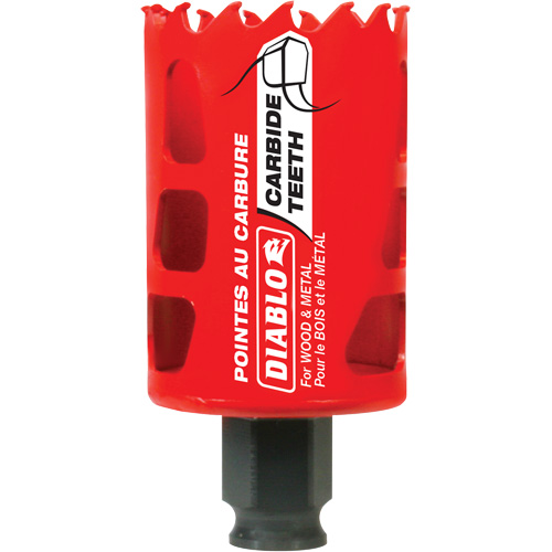 Wood & Metal Hole Saw, 1-3/4", 2-3/8" Depth of Cut, Carbide Buying Direct Corp.