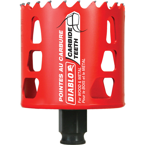 Wood & Metal Hole Saw, 2-11/16", 2-3/8" Depth of Cut, Carbide Buying Direct Corp.