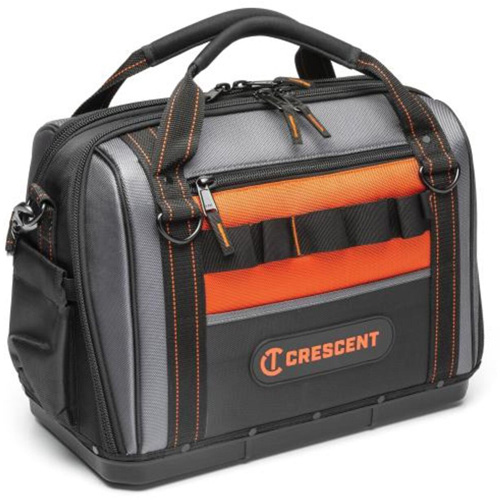 Sac ouvert de 17" pour outils d'ouvrier, Polyester, 3 pochettes, Noir/Gris/Orange Buying Direct Corp.