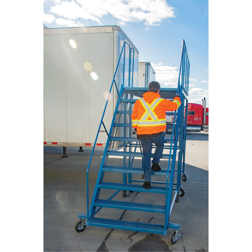 &eacute;chelle &agrave; neige, Acier, 10 Marches, 99" ha, 85-1/2" p, 48" Marche, Stri&eacute; Buying Direct Corp.