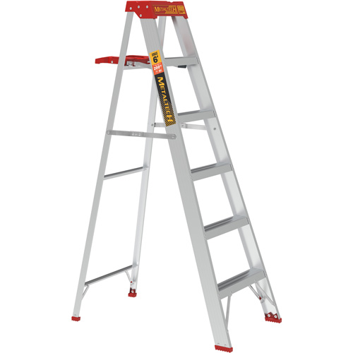 Step Ladder with Paint Tray, 6', Aluminum, 200 lbs. Capacity, Type 3 Buying Direct Corp.