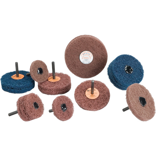 Standard Abrasives Buff & Blend Wheel, 3" Dia. x 1/4" W, 1/4" Arbor, Aluminum Oxide Buying Direct Corp.