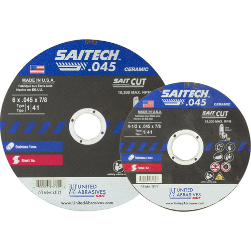 Cut-Off Wheel, 17" x 0.045", 5/8" Arbor, Type 1, Aluminum Oxide/Ceramic, 8500 RPM Buying Direct Corp.