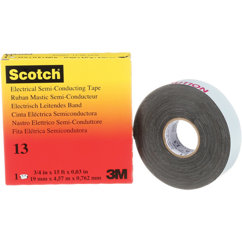 Scotch&reg; Electrical Semi-Conducting Tape, 19 mm (3/4") x 4.6 m (15'), Black, 30 mils Buying Direct Corp.