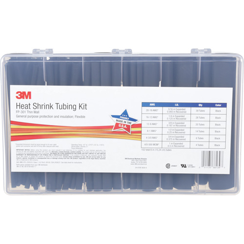 Tube thermor&eacute;tractable, Paroi mince, 6", 1" (2,54cm) - 0,1875" (0,48cm) Buying Direct Corp.