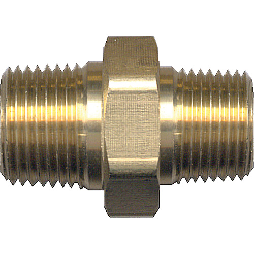 Reducing Hex Nipple, Brass, 1/4" x 1/8", NPT x NPT Buying Direct Corp.