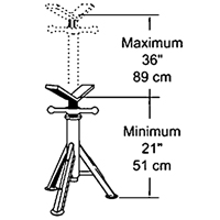 Heavy-Duty Pipe Jack, 2500 lbs. Load Capacity Buying Direct Corp.