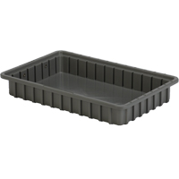 Contenants Divider Box, Poly&eacute;thyl&egrave;ne, 16,5" la x 10,9" p x 2,5" h, Gris Buying Direct Corp.