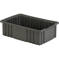 Contenant Divider Box, Poly&eacute;thyl&egrave;ne, 16,5" la x 10,9" p x 5" h, Gris Buying Direct Corp.