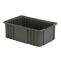 Contenant Divider Box, Poly&eacute;thyl&egrave;ne, 15,5" la x 9,9" p x 6" h, Gris Buying Direct Corp.