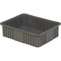 Divider Box, Polyethylene, 20.9" W x 15.9" D x 6" H, Grey Buying Direct Corp.