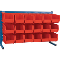 Louvered Rack with Bins, 18 Bins, 36" W x 8-1/4" D x 22" H Buying Direct Corp.