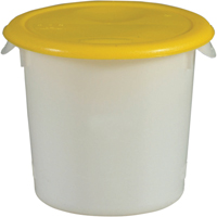 Round Storage Containers, 7-4/5" H x 8-1/2" D, 3.79 L Capacity, White Buying Direct Corp.