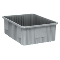 Contenants Divider Box, Plastique, 22,5" la x 17,5" p x 8" h, Gris Buying Direct Corp.