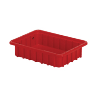 Divider Box&reg; Containers, Polyethylene, 10.8" W x 8.3" D x 2.5" H, Red Buying Direct Corp.