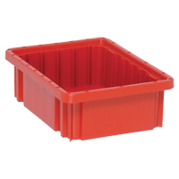 Contenants Divider Box, Plastique, 10,9" la x 8,3" p x 3,5" h, Rouge Buying Direct Corp.