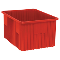 Contenants Divider Box, Plastique, 22,5" la x 17,5" p x 12" h, Rouge Buying Direct Corp.