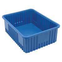 Contenants Divider Box, Plastique, 22,5" la x 17,5" p x 8" h, Bleu Buying Direct Corp.