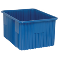 Contenants Divider Box, Plastique, 22,5" la x 17,5" p x 12" h, Bleu Buying Direct Corp.