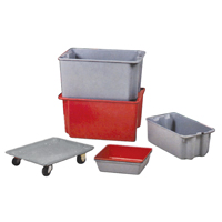 Stack-N-Nest&reg; Plexton Containers, 20.1" W x 42.5" D x 14.1" H, Grey Buying Direct Corp.