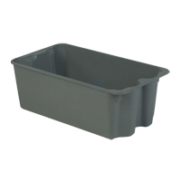 Stack-N-Nest&reg; Plexton Containers, 16.9" W x 30.6" D x 11.1" H, Grey Buying Direct Corp.