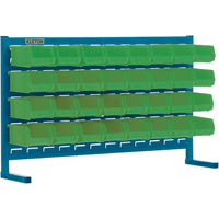 Louvered Rack with Bins, 32 Bins, 36" W x 8-1/4" D x 22" H Buying Direct Corp.