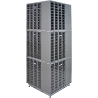 Heavy-Duty Industrial Carousel Drawer Cabinet, Steel, 480 Drawers, 27" W x 27" D x 80" H, Grey Buying Direct Corp.