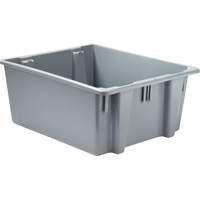 Stack & Nest Palletote Box, 10" x 19.5" x 23.5", Grey Buying Direct Corp.